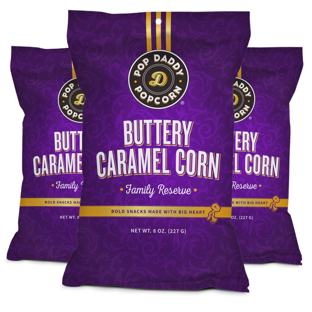 Pop Daddy Premium Buttery Caramel Corn Family Reserve 8oz.