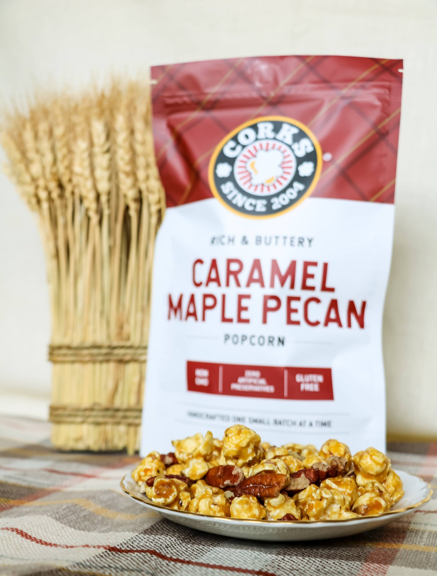 Corks Popcorn - Caramel Maple Pecan Popcorn - 6.0oz **New Size** - Shoppe3130