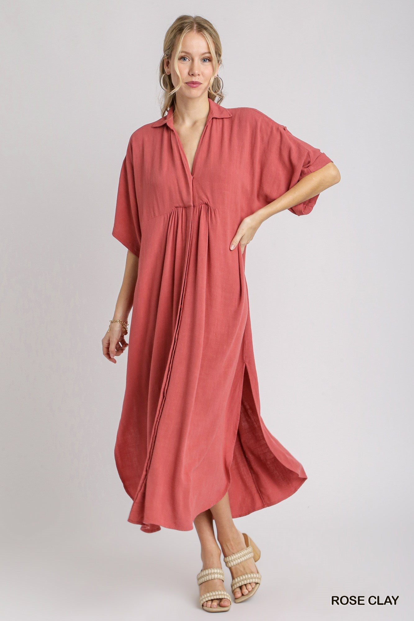 Justice Relax Linen Blend Midi Dress - Shoppe3130