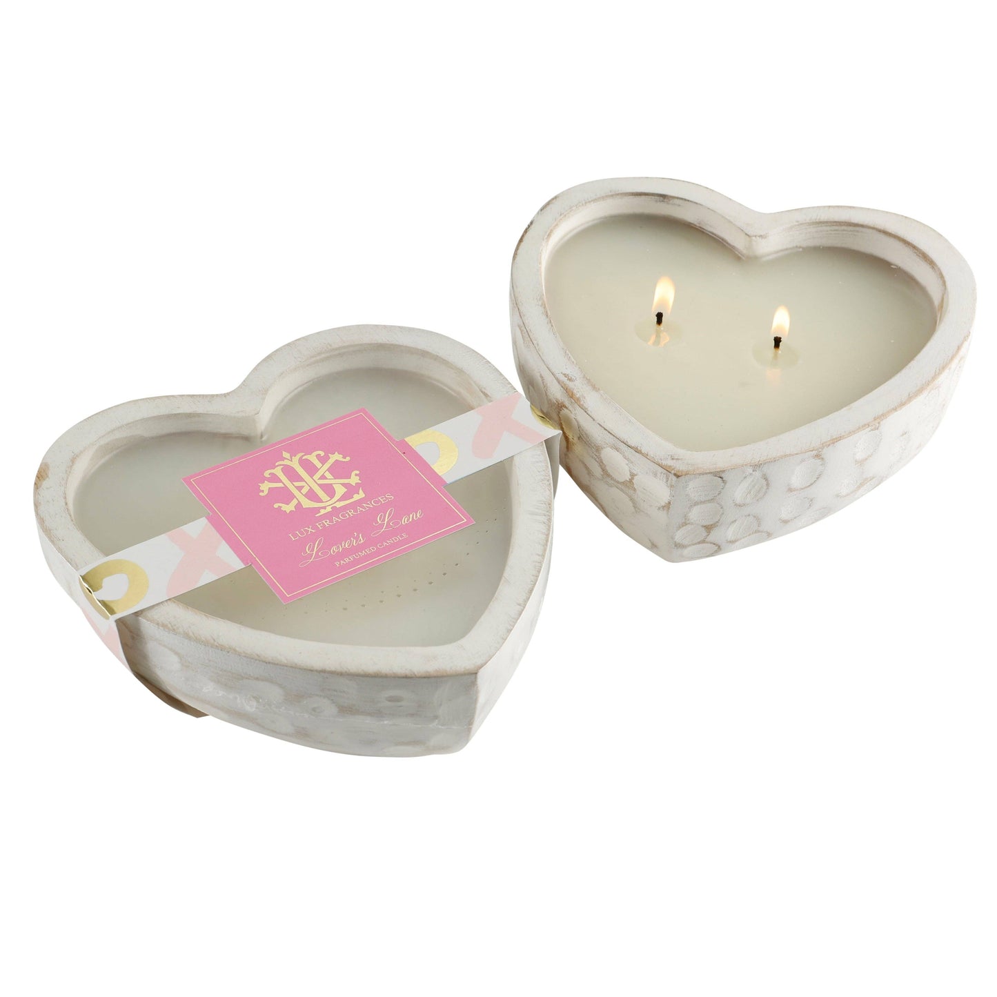 Lover's Lane White Heart Bowl By Lux Fragrances