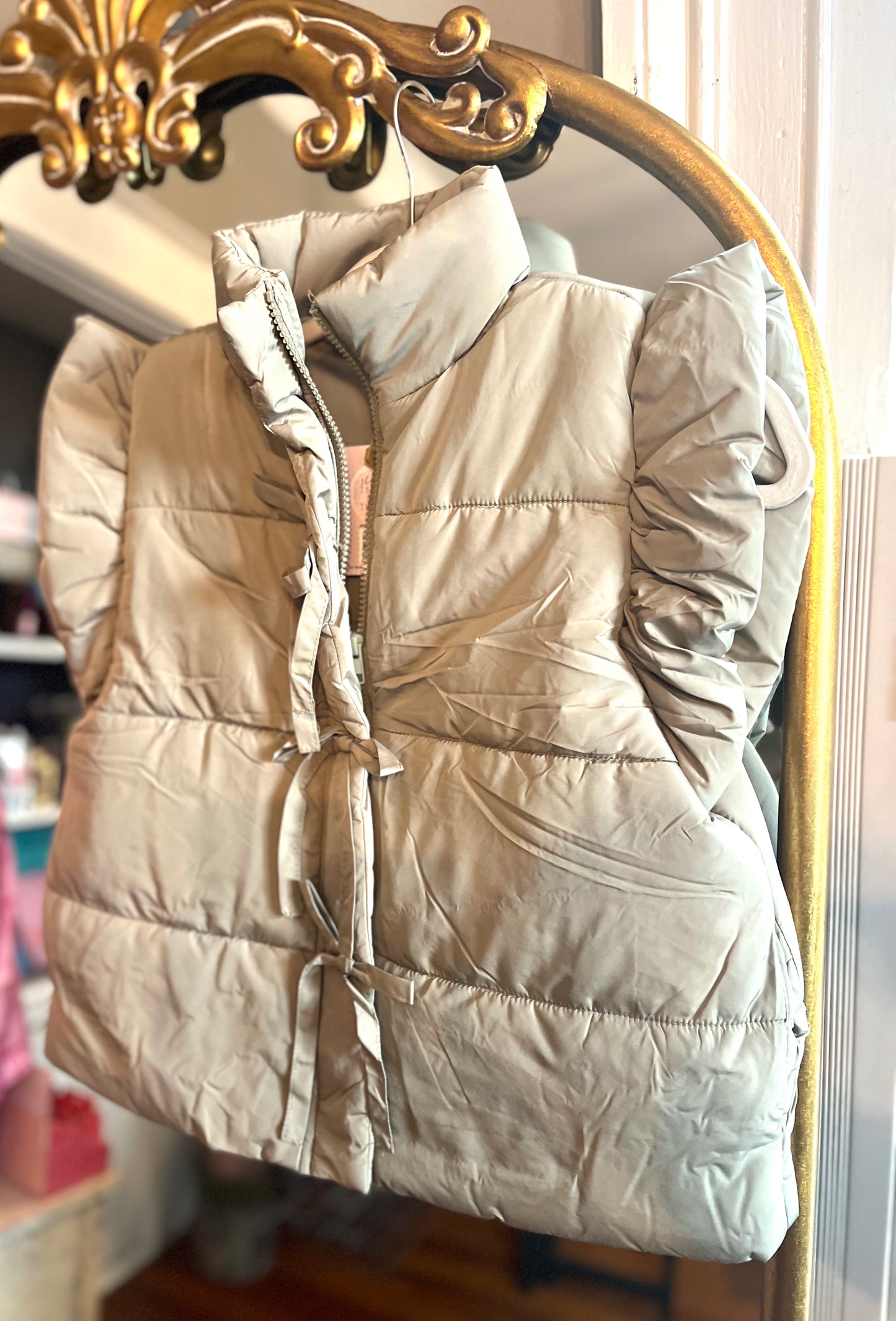 Cozy Up in Bows Puffer Vest - Shoppe3130