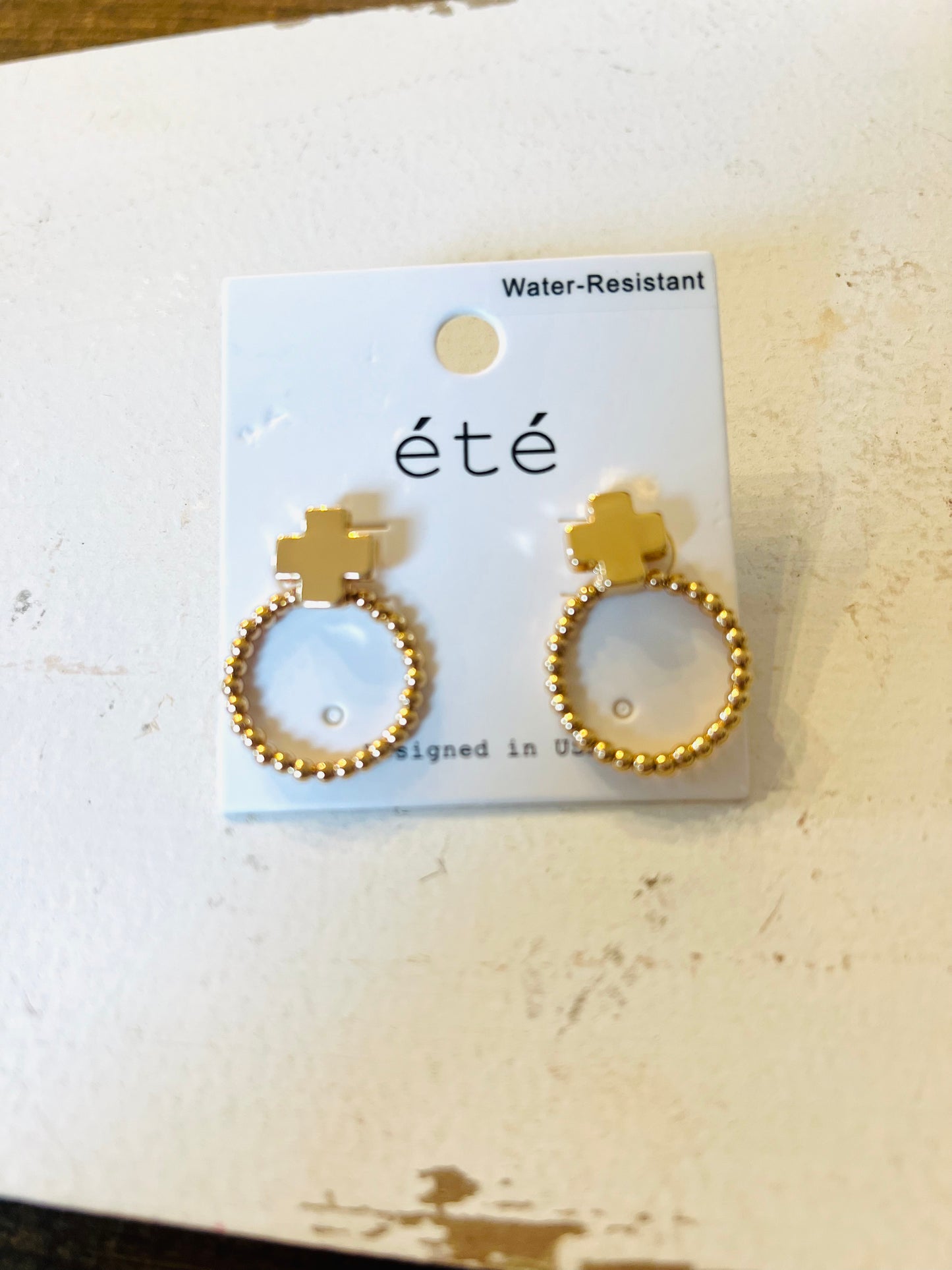 Blessed Beauty Cross Hoop Earrings - Shoppe3130