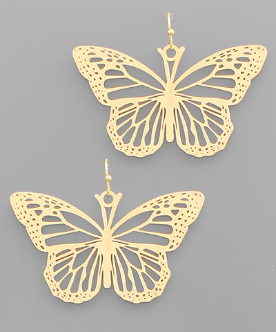 Winging It Butterfly Filigree Earrings