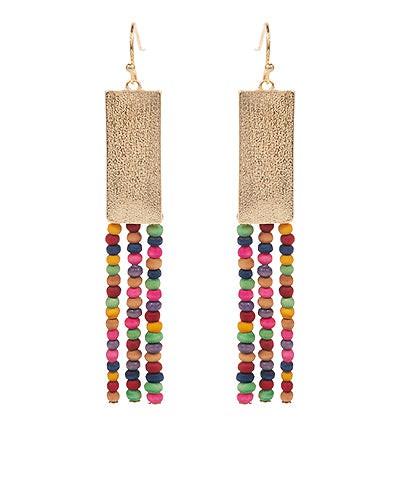 I Pinky Promise Wooden Bead Earrings