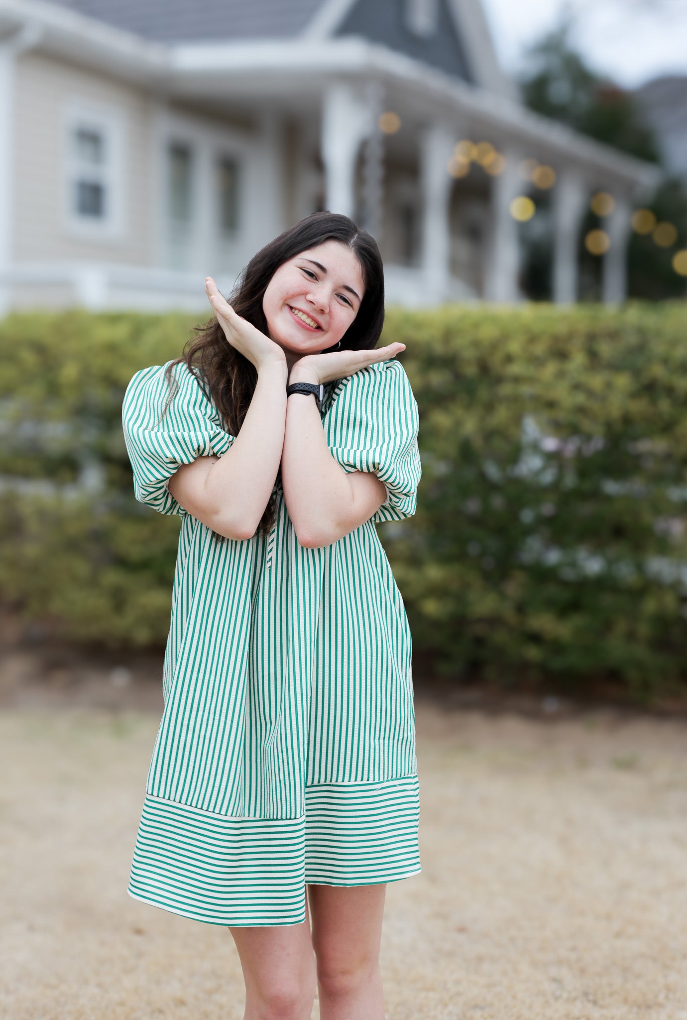By the Score Board Pintuck Dress in Green - Shoppe3130