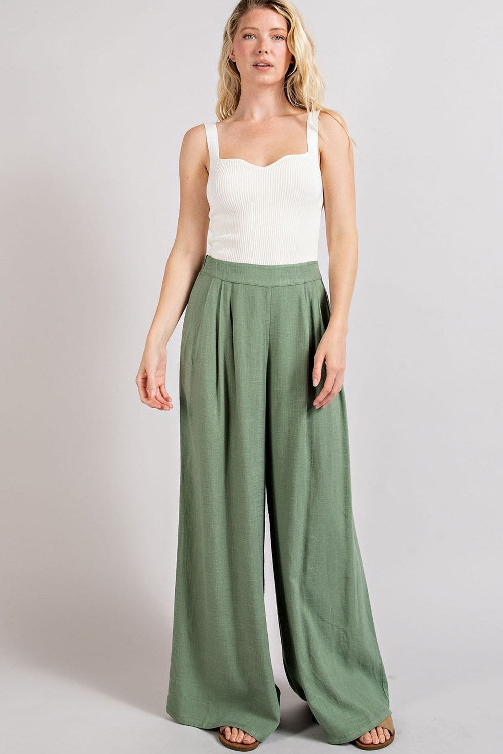 Pintuck Wide Pants