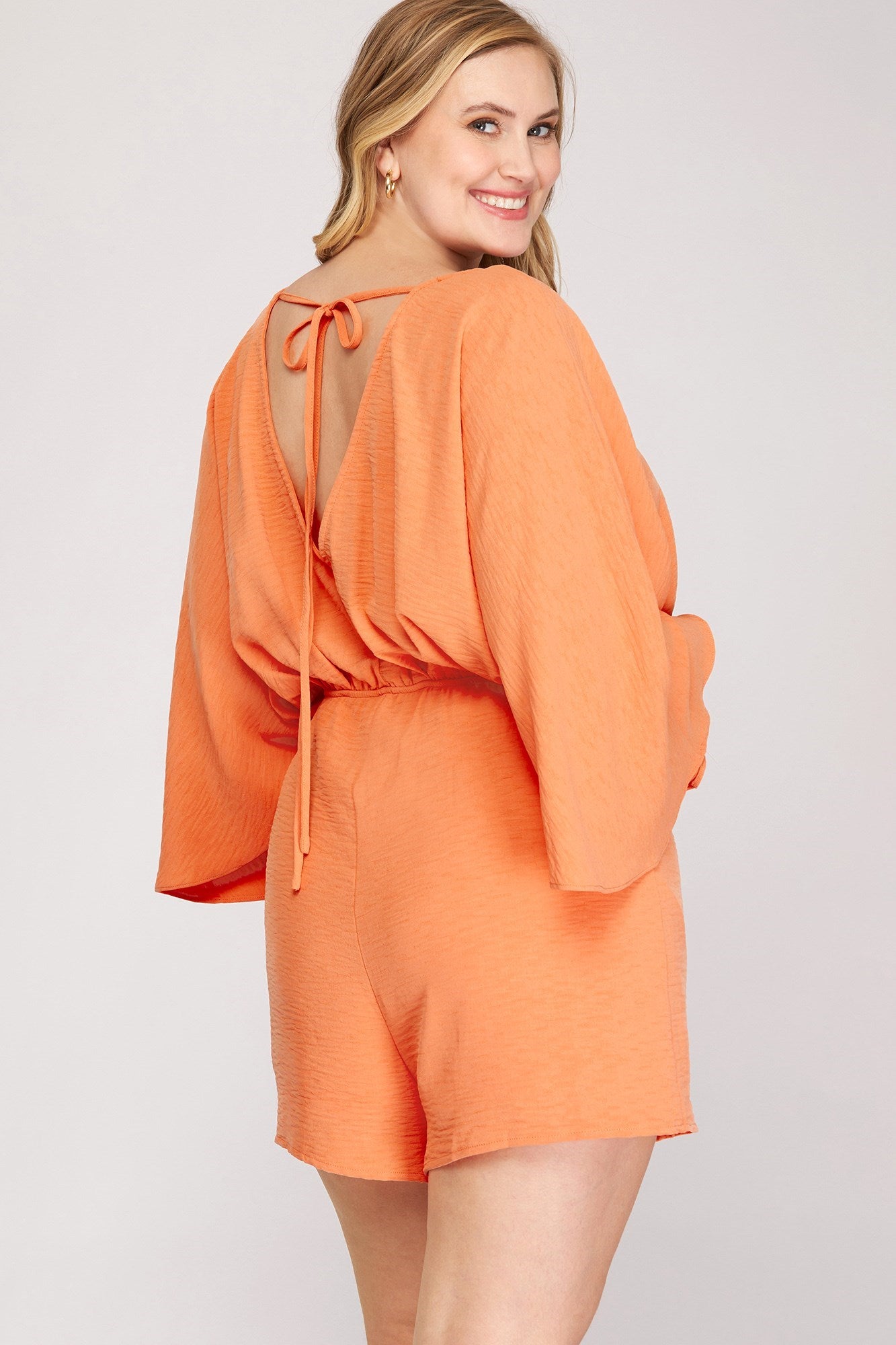 FINAL SALE Peachy Keen Curvy Romper