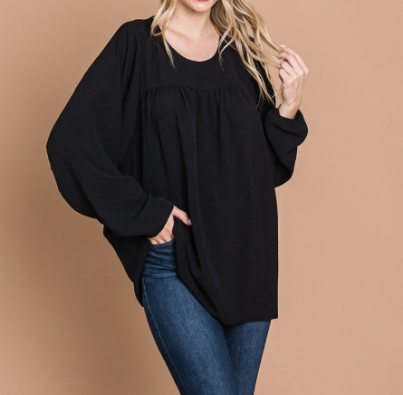FINAL SALE Mallory Front Detail Long Sleeve Top