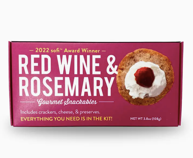 Small Snackable Crackerology Red Wine & Rosemary Kit