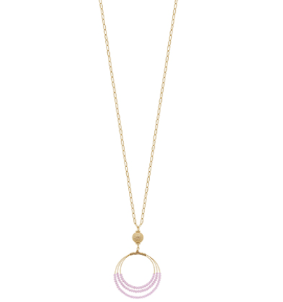 Out for Dinner Long Beaded Circle Necklace