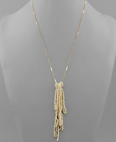 Beaded Tassel Necklace