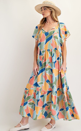 FINAL SALE Painted in Pretty Maxi Dress