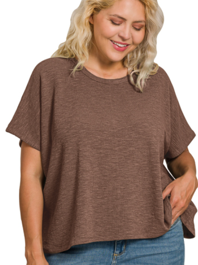 Emaline Curvy Cotton Oversized Tee