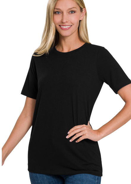 Shelbie Basic Black Tee