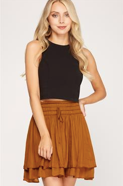 Caramel Layered Skirt