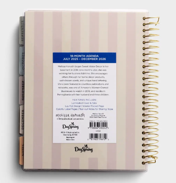 Melissa Horvath - You Have a Purpose - 2025-2026 18-Month Agenda Planner