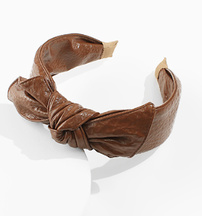 Toffee Twist Faux Leather Headband