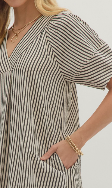 Maybe Tomorrow Striped Midi Dress