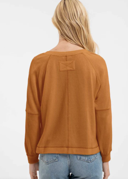 Henley Light Rust Top