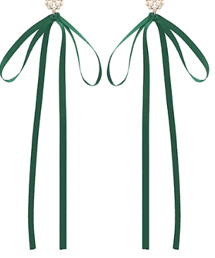 Mistletoe Ribbon Drop Earrings