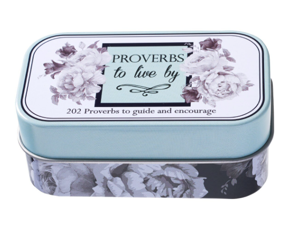 Proverbs to Live By Scripture Promise Cards in a Gift Tin - Shoppe3130