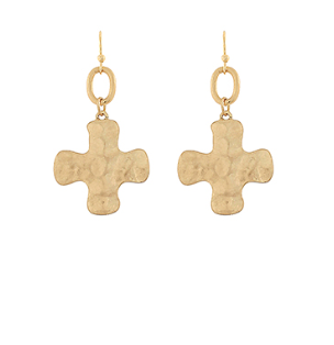 Hammer Cross Dangle Earrings