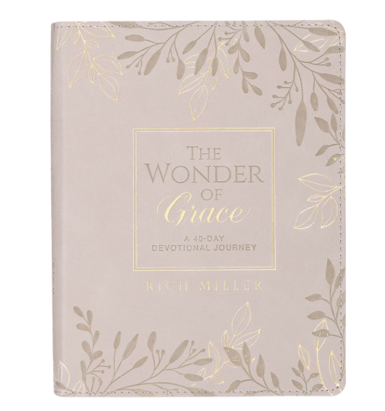 The Wonder of Grace: A 40-Day Devotional Journey Taupe Faux Leather Devotional