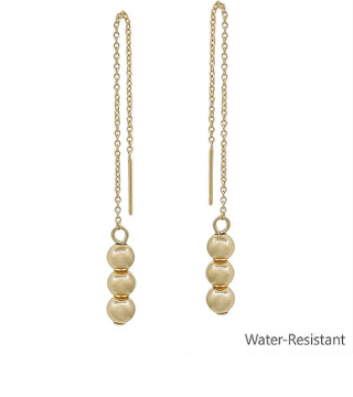 Water Resistant Minimalist Beaded Dangle Earrings