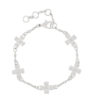 Minimal Cross Chain Clasp Bracelet