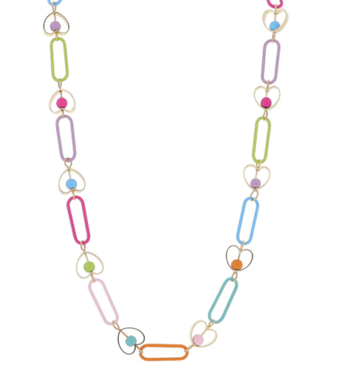 Kids 14" Multi Paperclip Links Necklace, 3" Ext