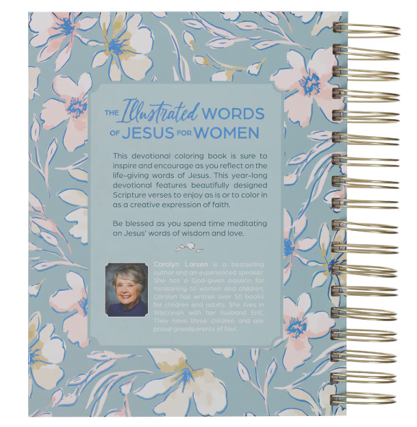 The Illustrated Words of Jesus for Women Wirebound Coloring Devotional