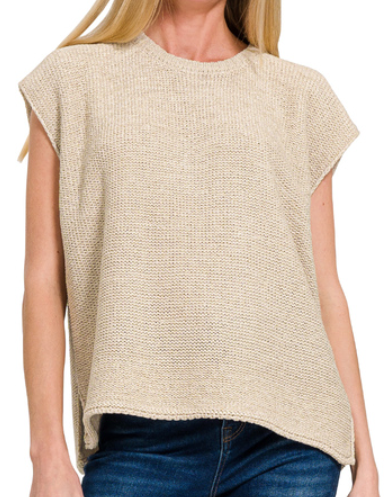 Sleeveless Oversized Crewneck Sweater