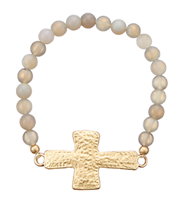 Grace & Light Beaded Cross Bracelet - Shoppe3130