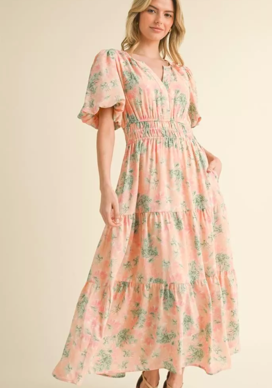 Peachy Dreams Maxi Dress