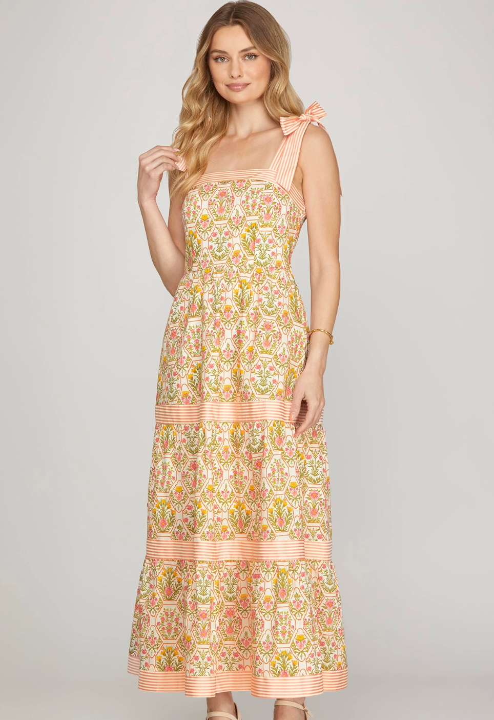 Raleigh Floral Shoulder Strap Dress - Shoppe3130