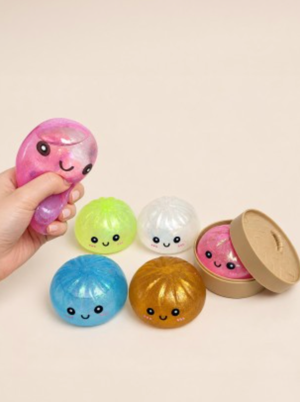Glitter Dumpling Squishy Fidget Toy Bun Sensory Stress Relief