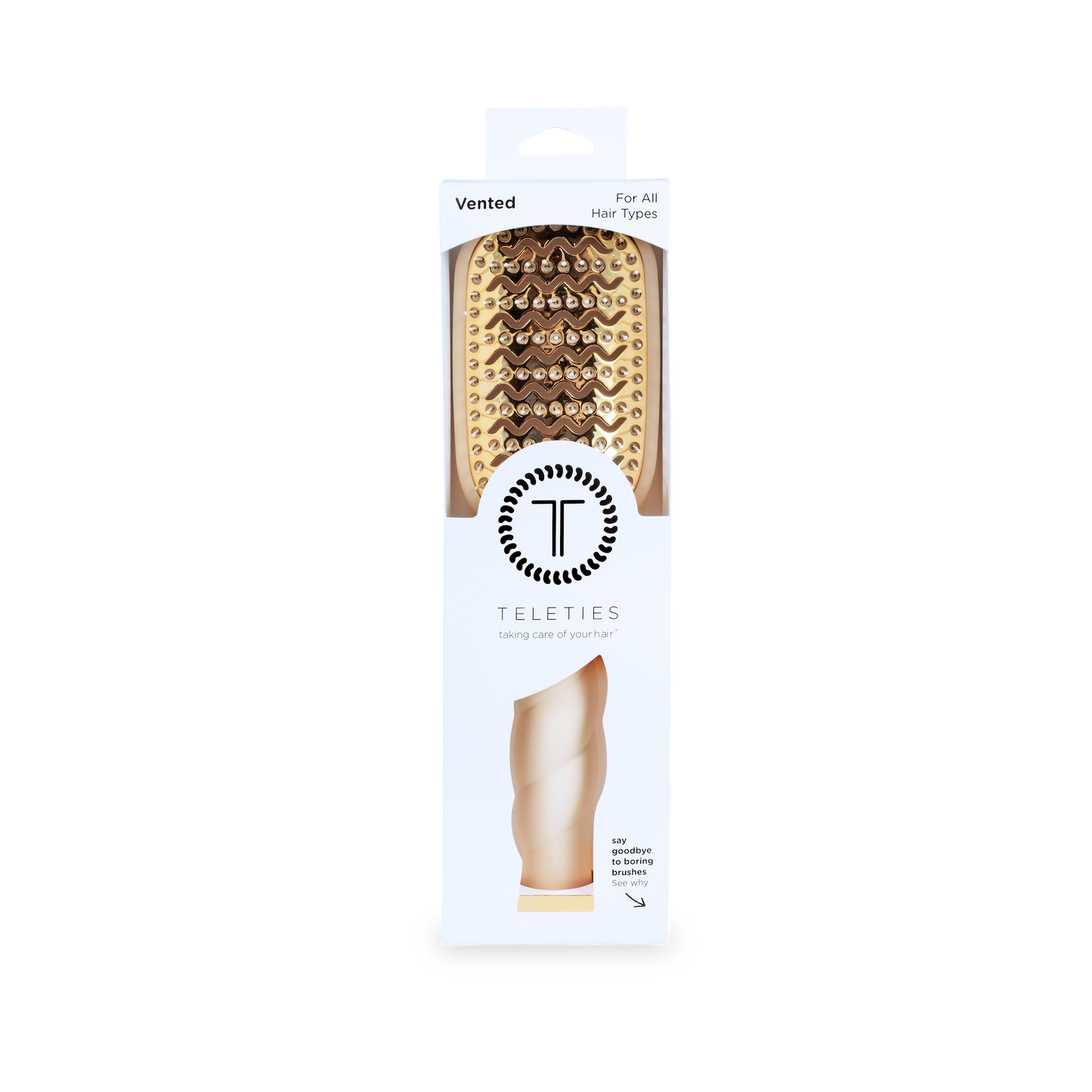 TELETIES - Vented Hair Brush | Tan - Shoppe3130