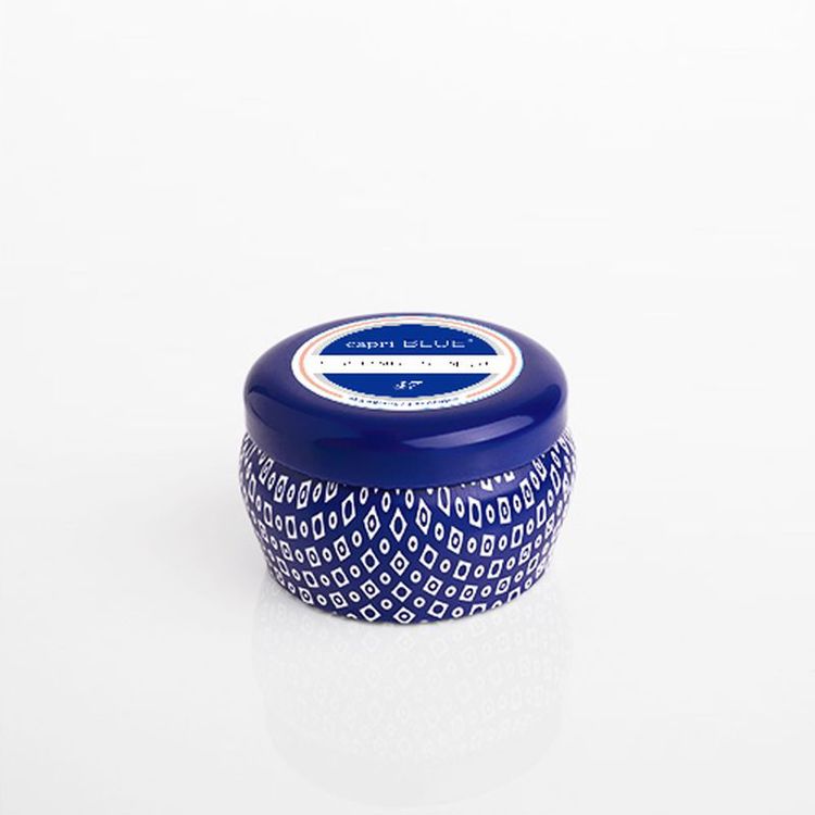 COCONUT SANTAL BLUE PRINTED MINI TIN, 3 OZ