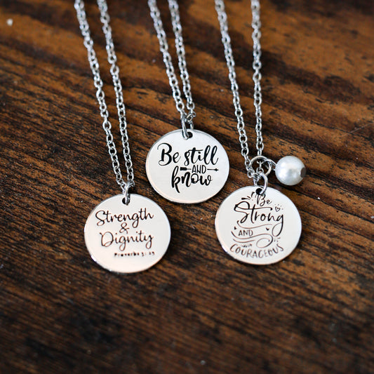 Silver Circle Inspiration Necklace