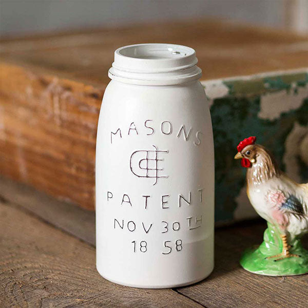 White Quart Mason Jar