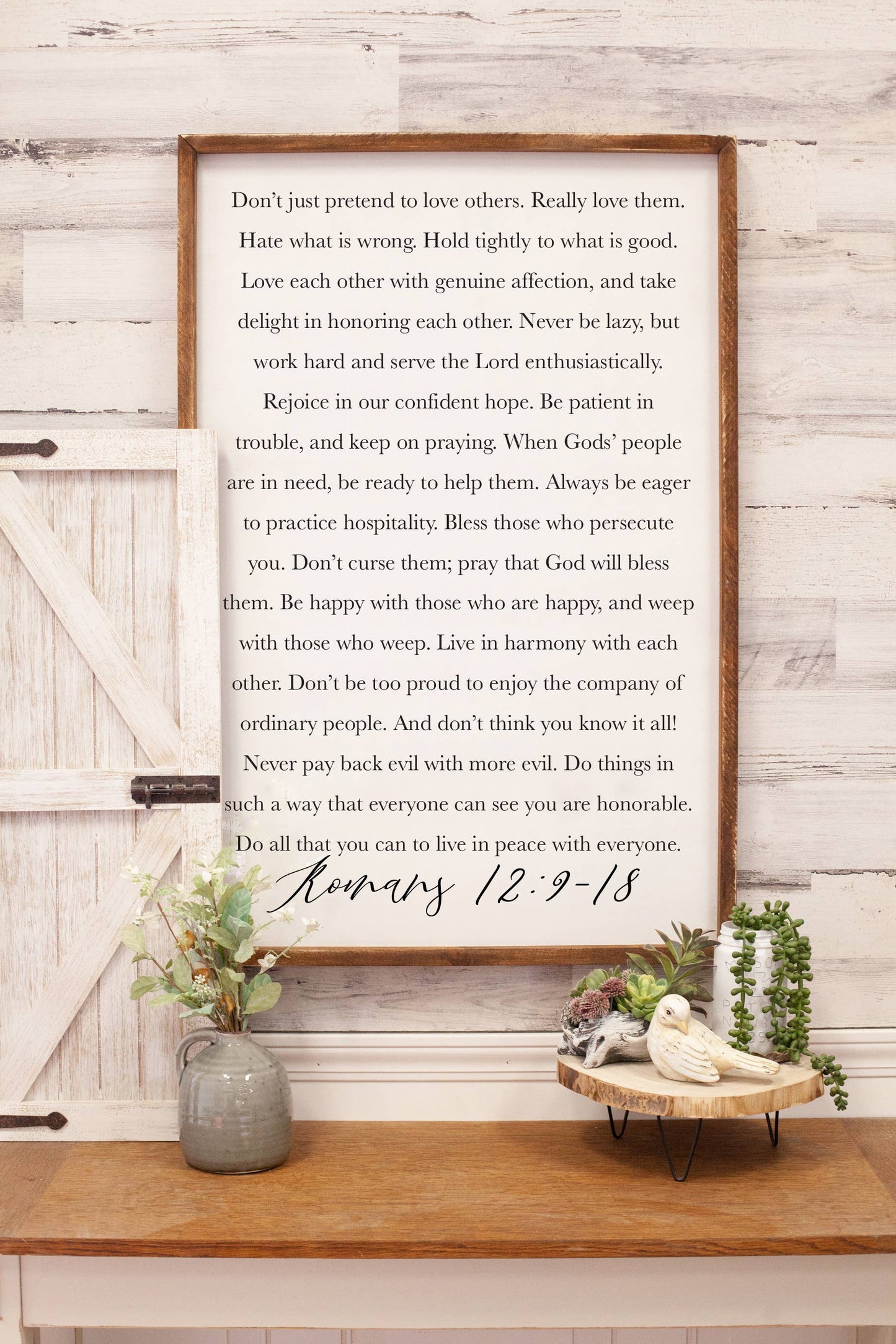 Romans 12: 9-18 sign