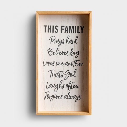 "This Family"- Framed Wooden Wall Art