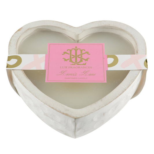 Lover's Lane White Heart Bowl By Lux Fragrances