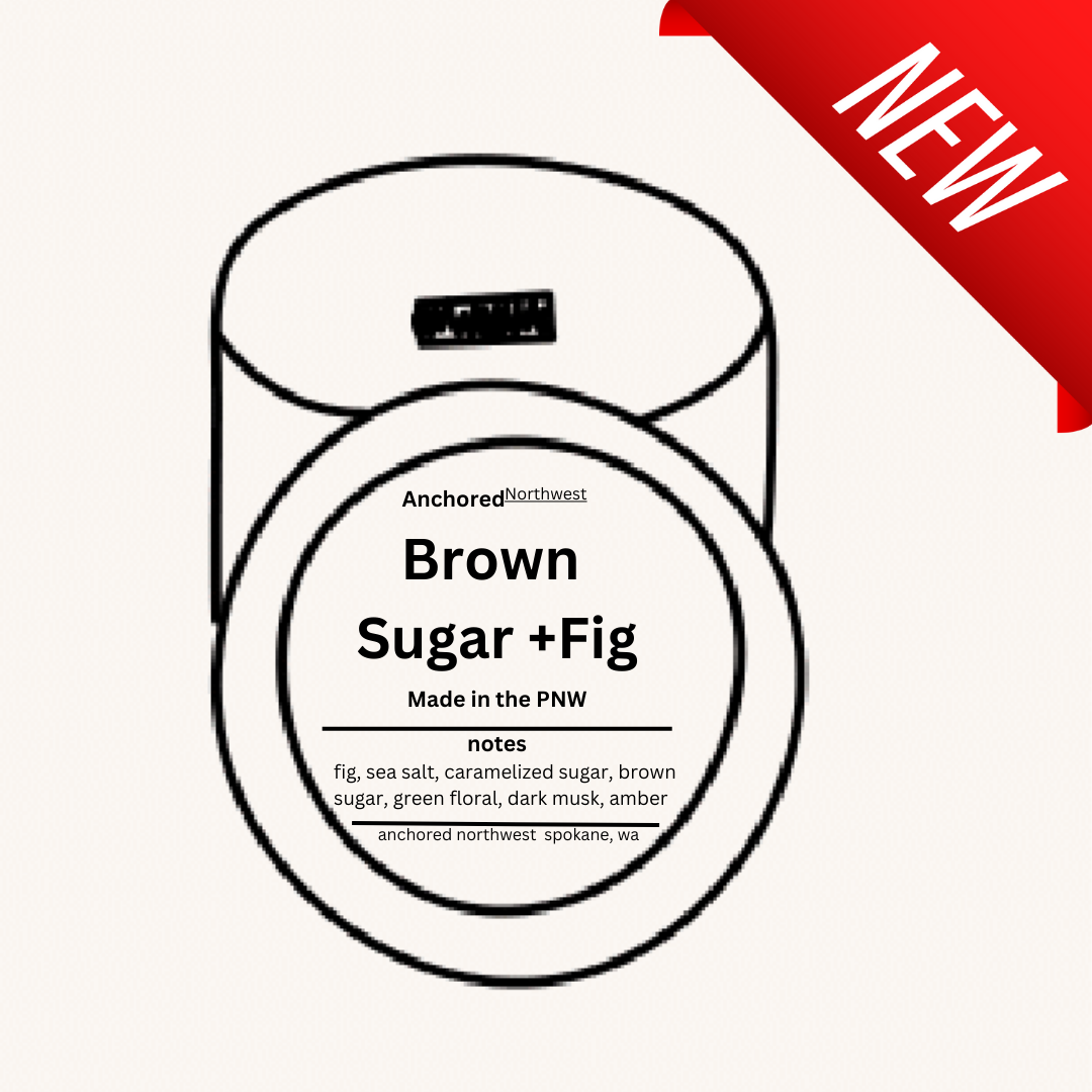Brown Sugar + Fig Wood Wick Travel Soy Candle by Anchored Northwest