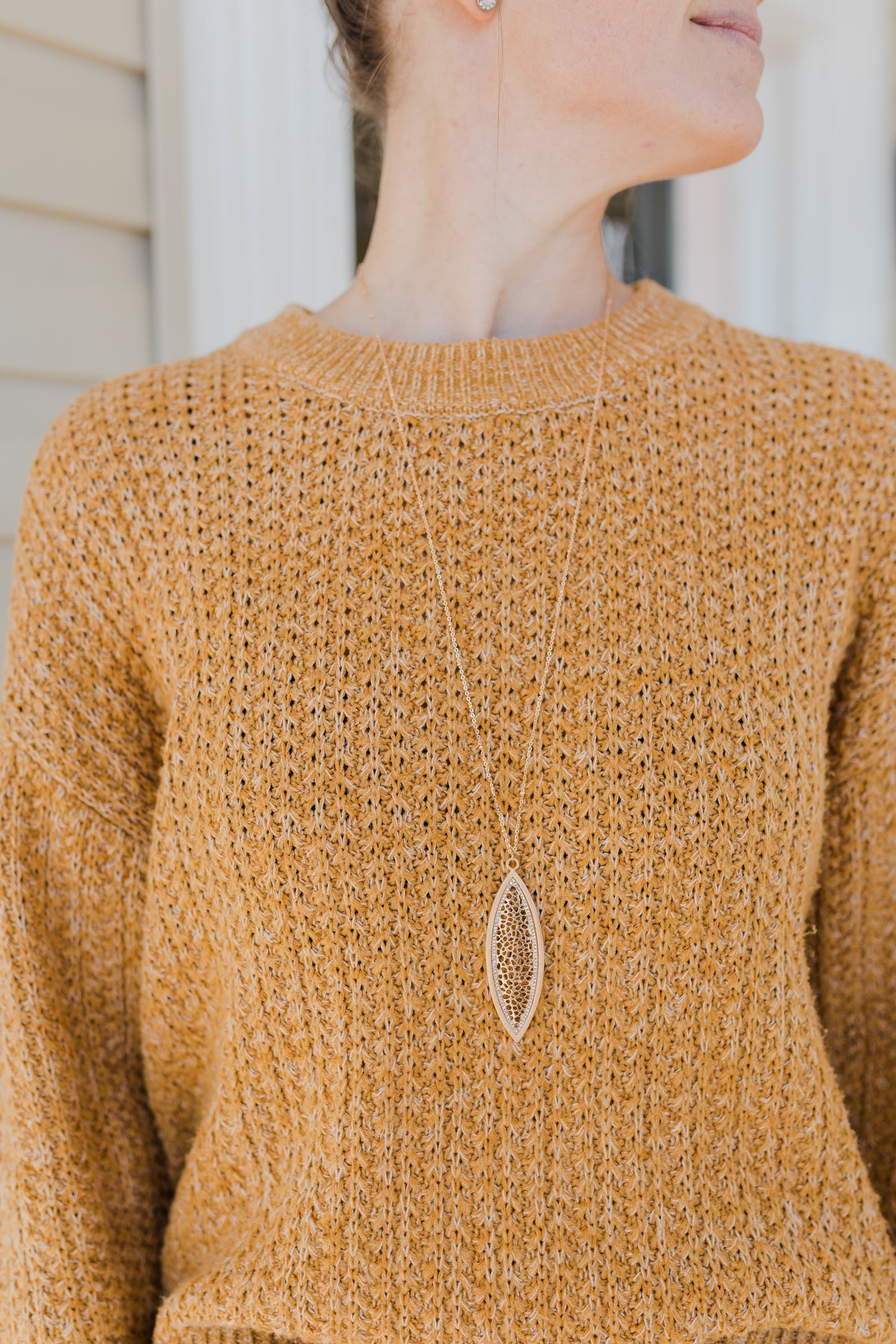 Long Marquise Necklace