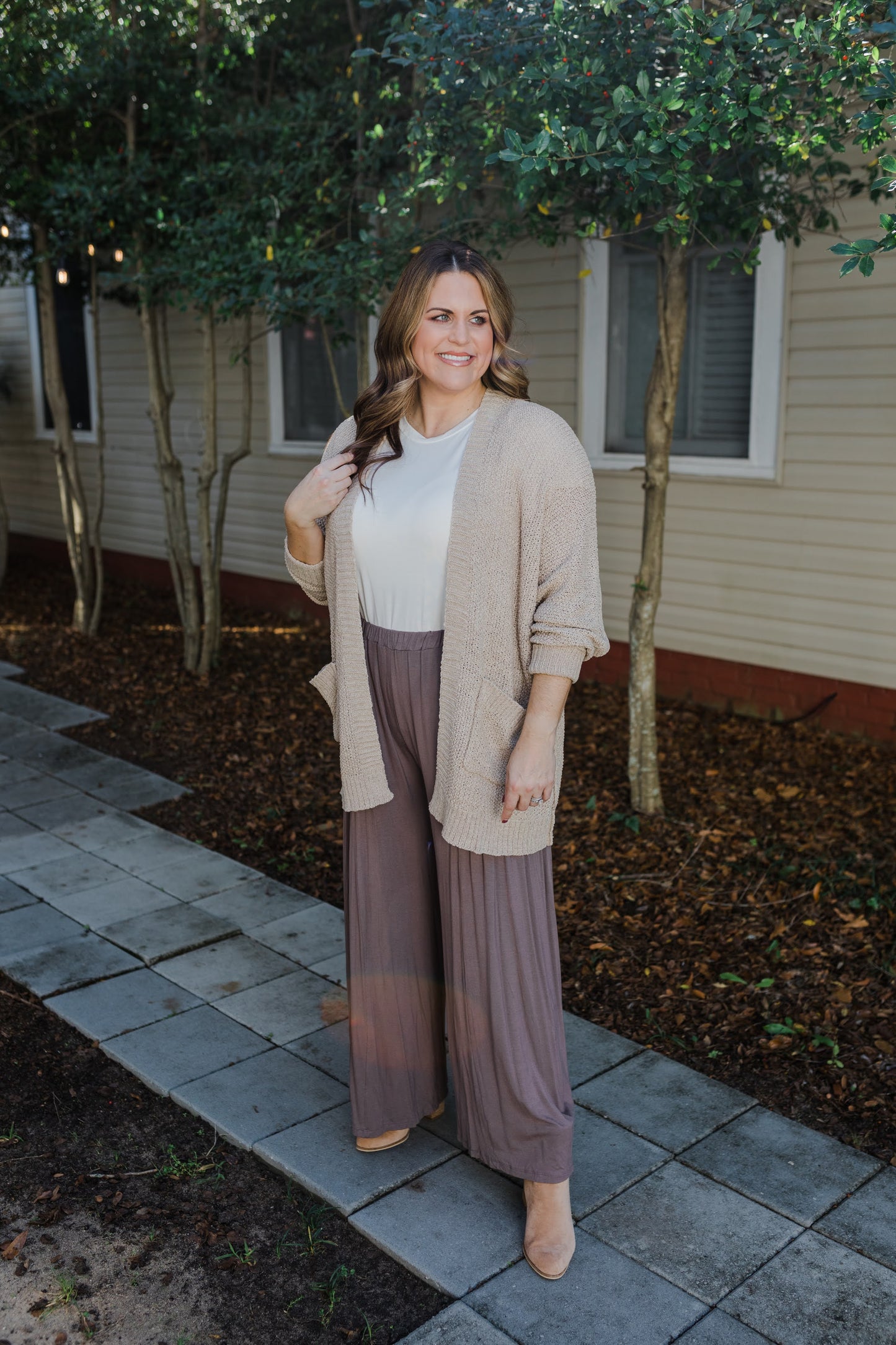 Curvy Relax and Have Fun Cozy Ruffle Pants