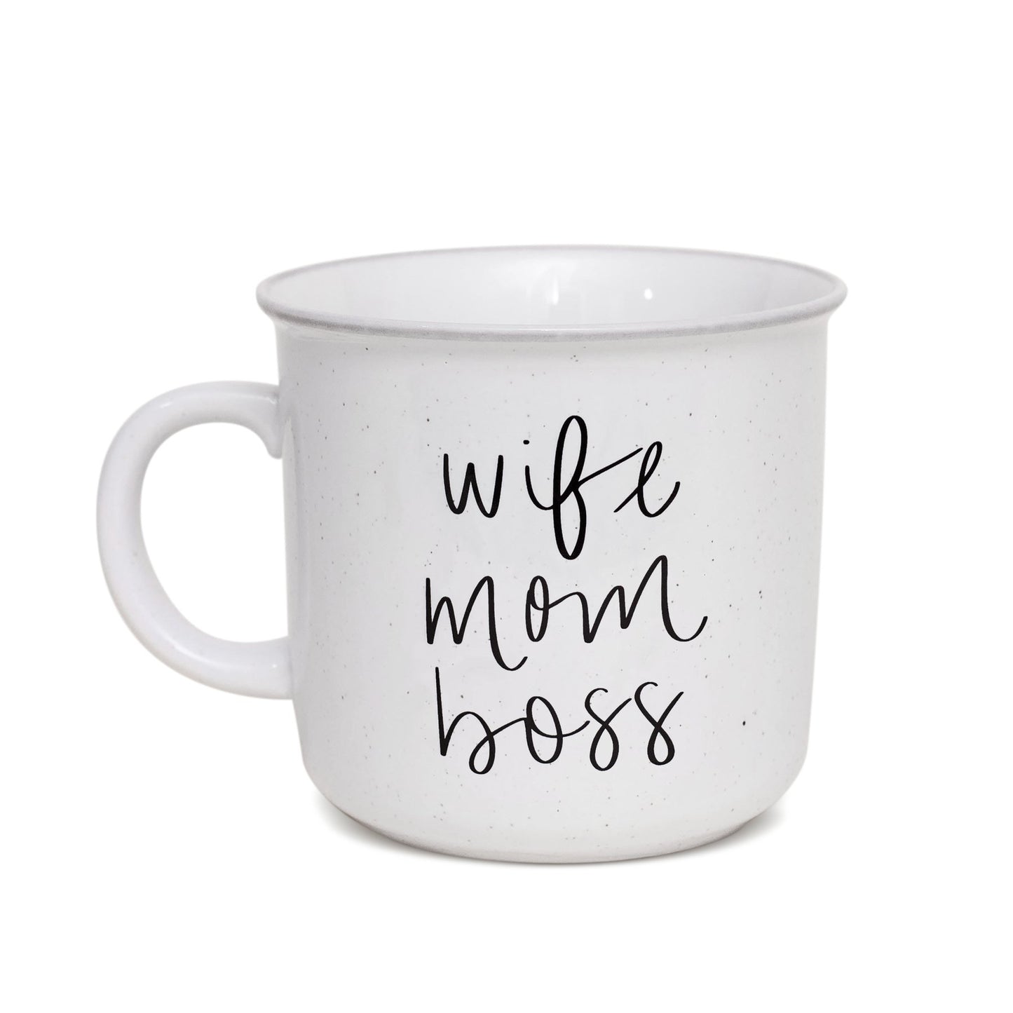Wife Mom Boss Rustic Campfire Style Ceramic Coffee Mug
