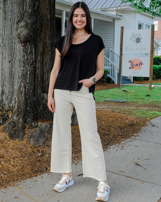 Lounging Around Luxe Scoop Neck T Shirt