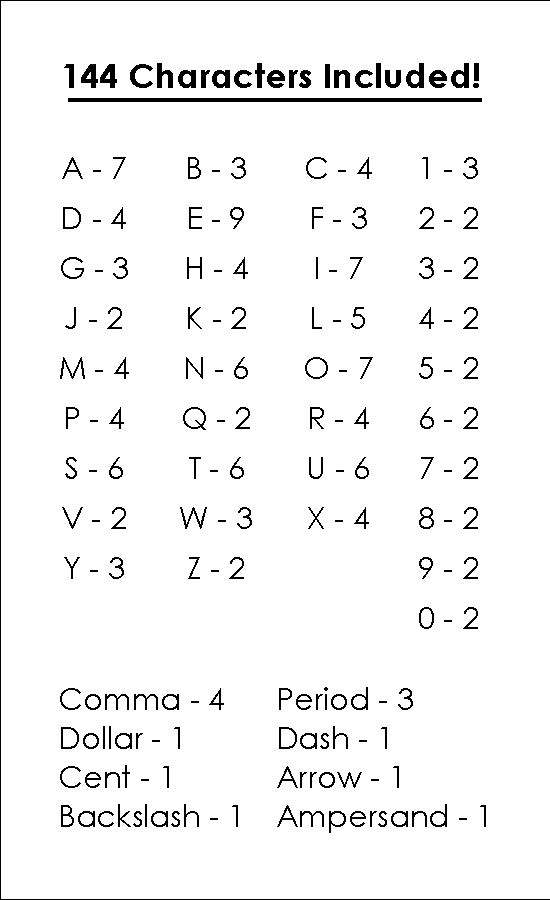 Wood Letter Board (includes 144 letters/symbols)
