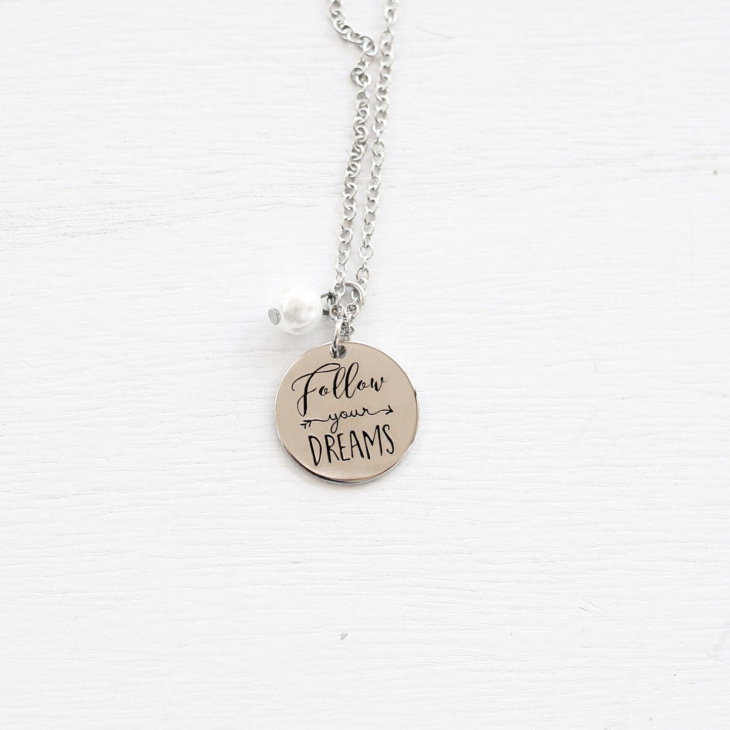 Silver Circle Inspiration Necklace